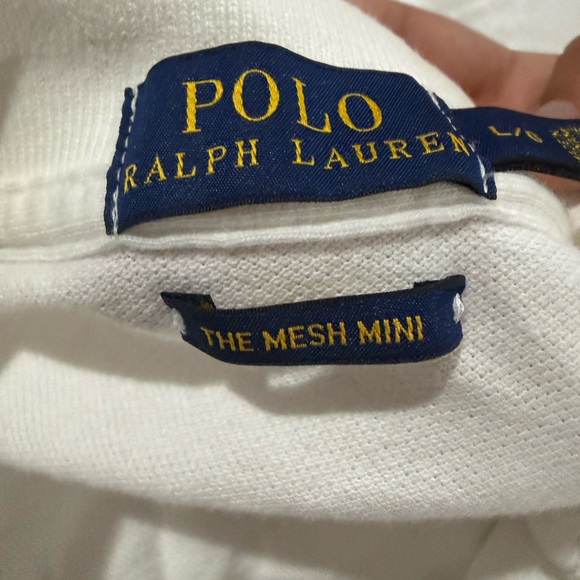 Ralph Lauren White Polo Shirt Dress with Navy Pony Embroidery - Picture 6 of 6